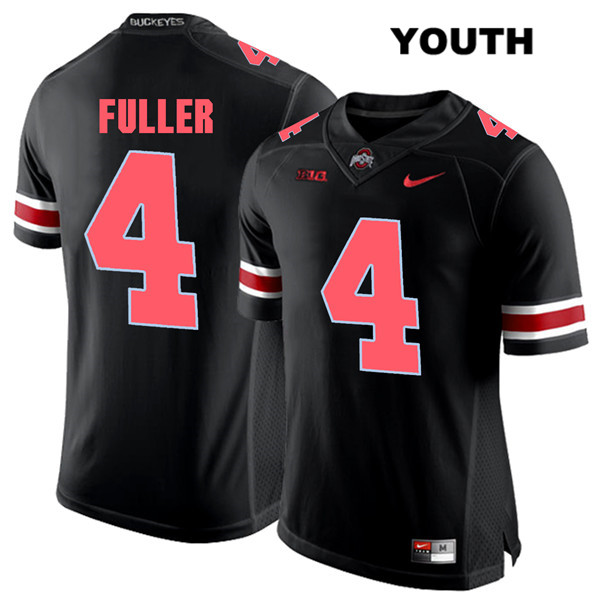 Ohio State Buckeyes Youth Jordan Fuller #4 Red Number Black Authentic Nike College NCAA Stitched Football Jersey ZD19X73BJ